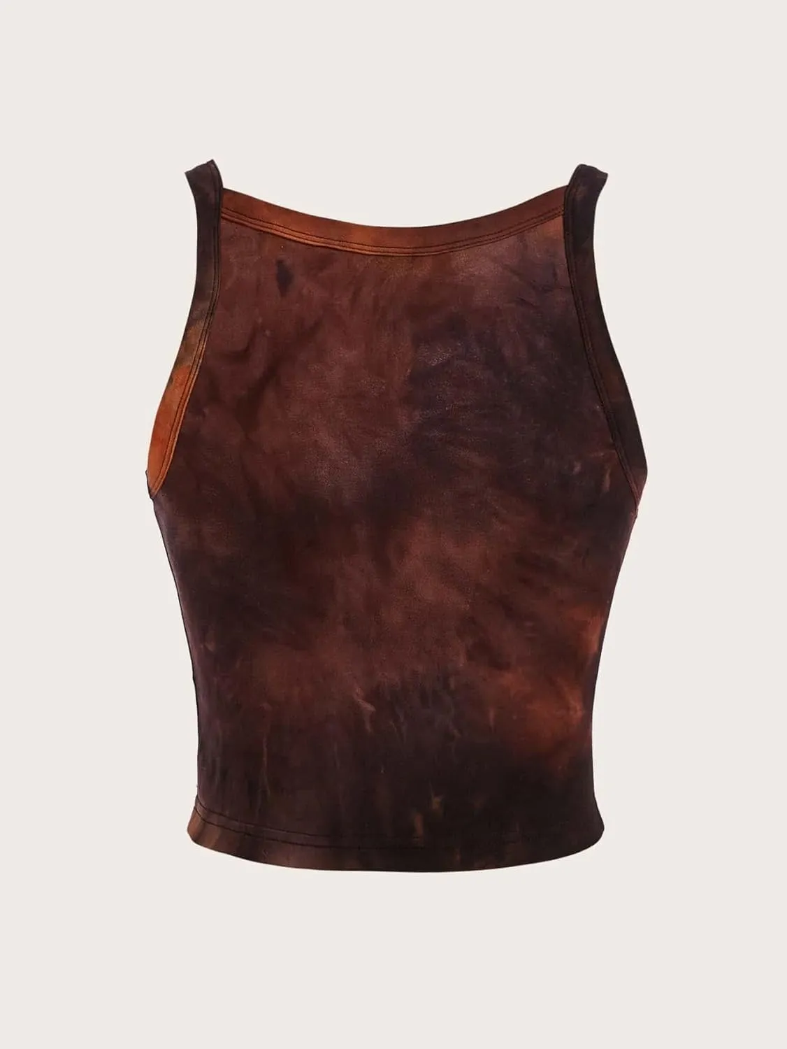 Floerns Women's Plus Size Tie Dye Sleeveless Crop Cami Top Western Camisole