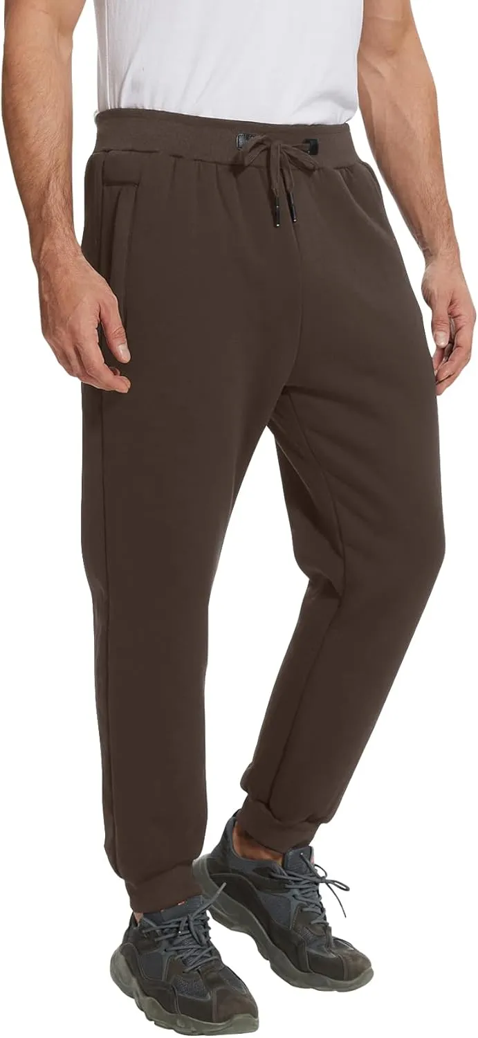 Flygo Men's Fleece Pants Winter Warm Joggers Pants Active Sherpa Lined Sweatpants