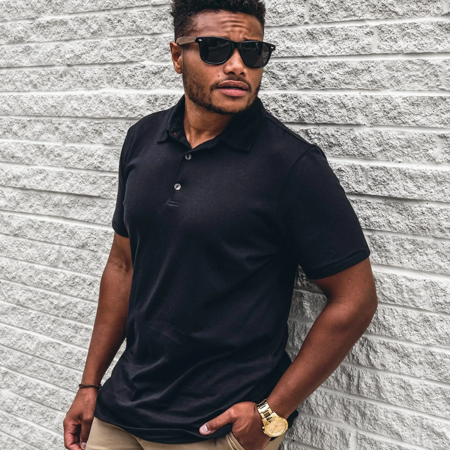 Fresh Clean Threads Mens Polo Shirts - Pre Shrunk Soft Fitted Premium Classic Shirt - Men's Polos Cotton Poly T-Shirt Blend
