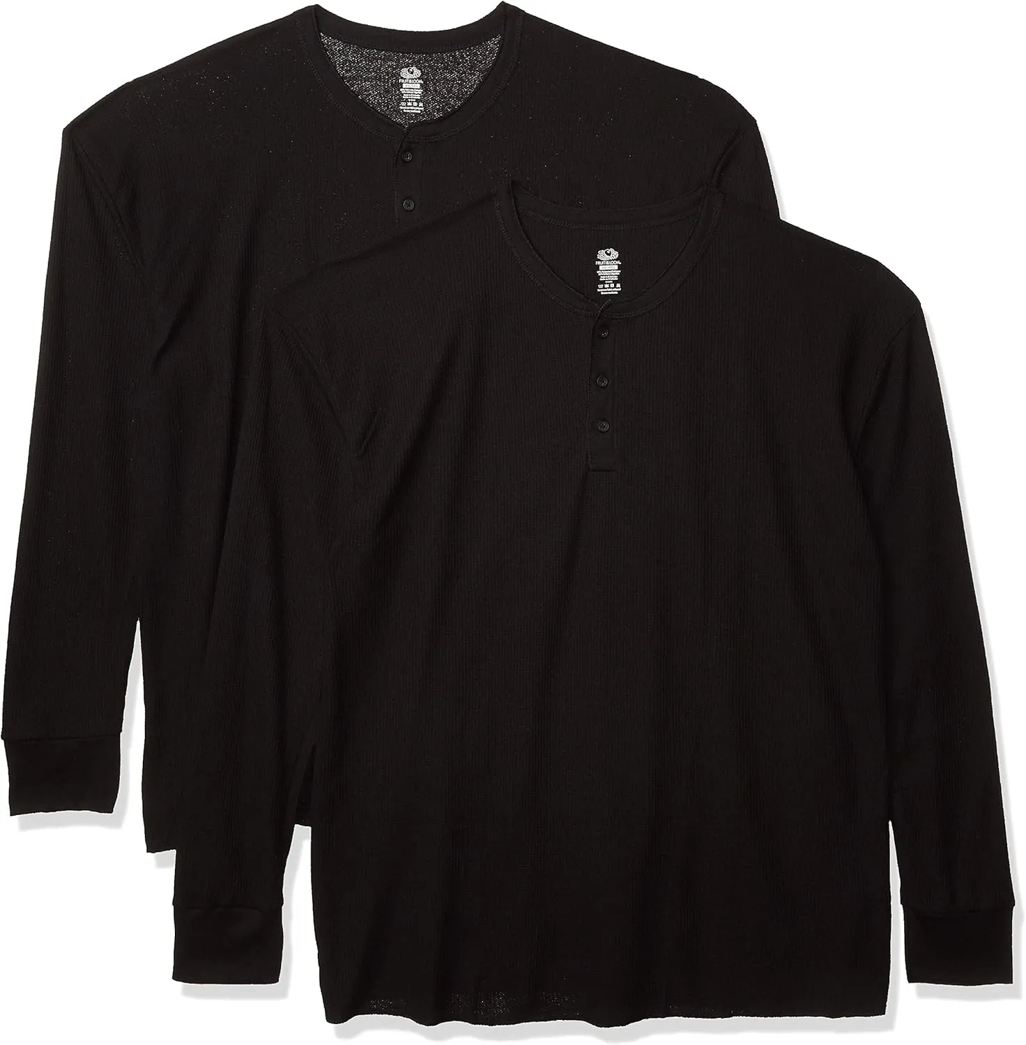 Fruit of the Loom Men's Classic Midweight Waffle Thermal Henley Top