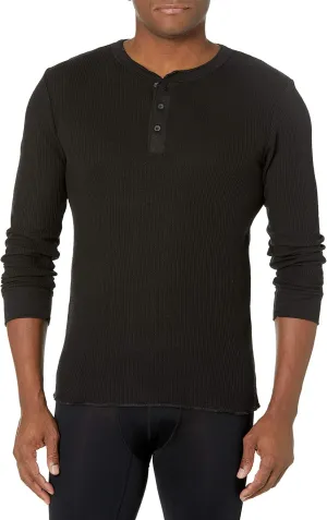 Fruit of the Loom Men's Classic Midweight Waffle Thermal Henley Top