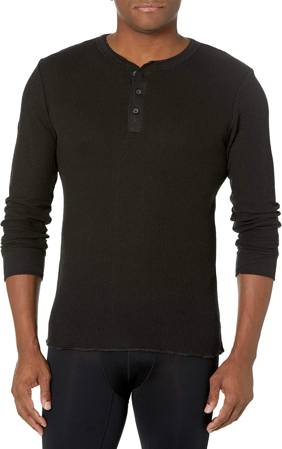 Fruit of the Loom Men's Classic Midweight Waffle Thermal Henley Top