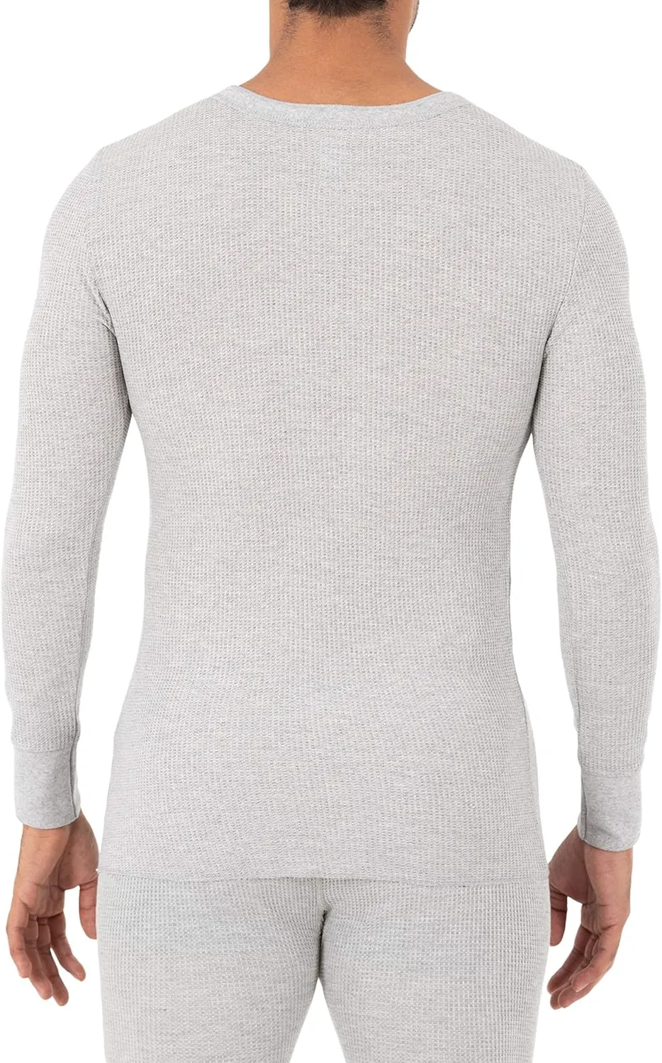 Fruit of the Loom Men's Classic Midweight Waffle Thermal Henley Top