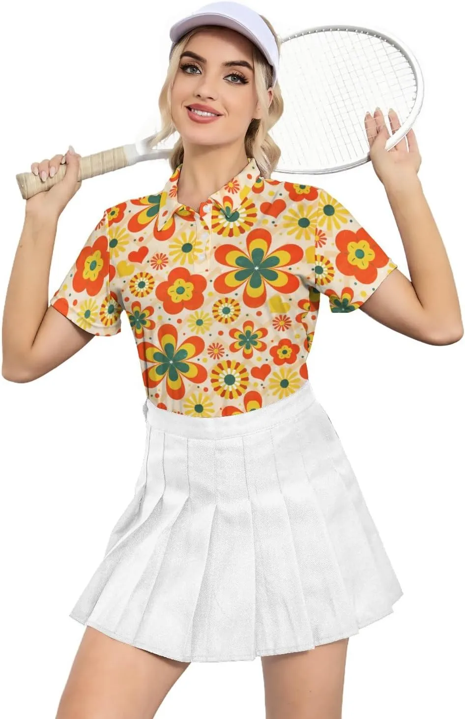 Funny Golf Polo Shirts for Women Quick Dry Short Sleeve Golf Shirt Moisture Wicking Golf Outfits for Women Golf Gifts