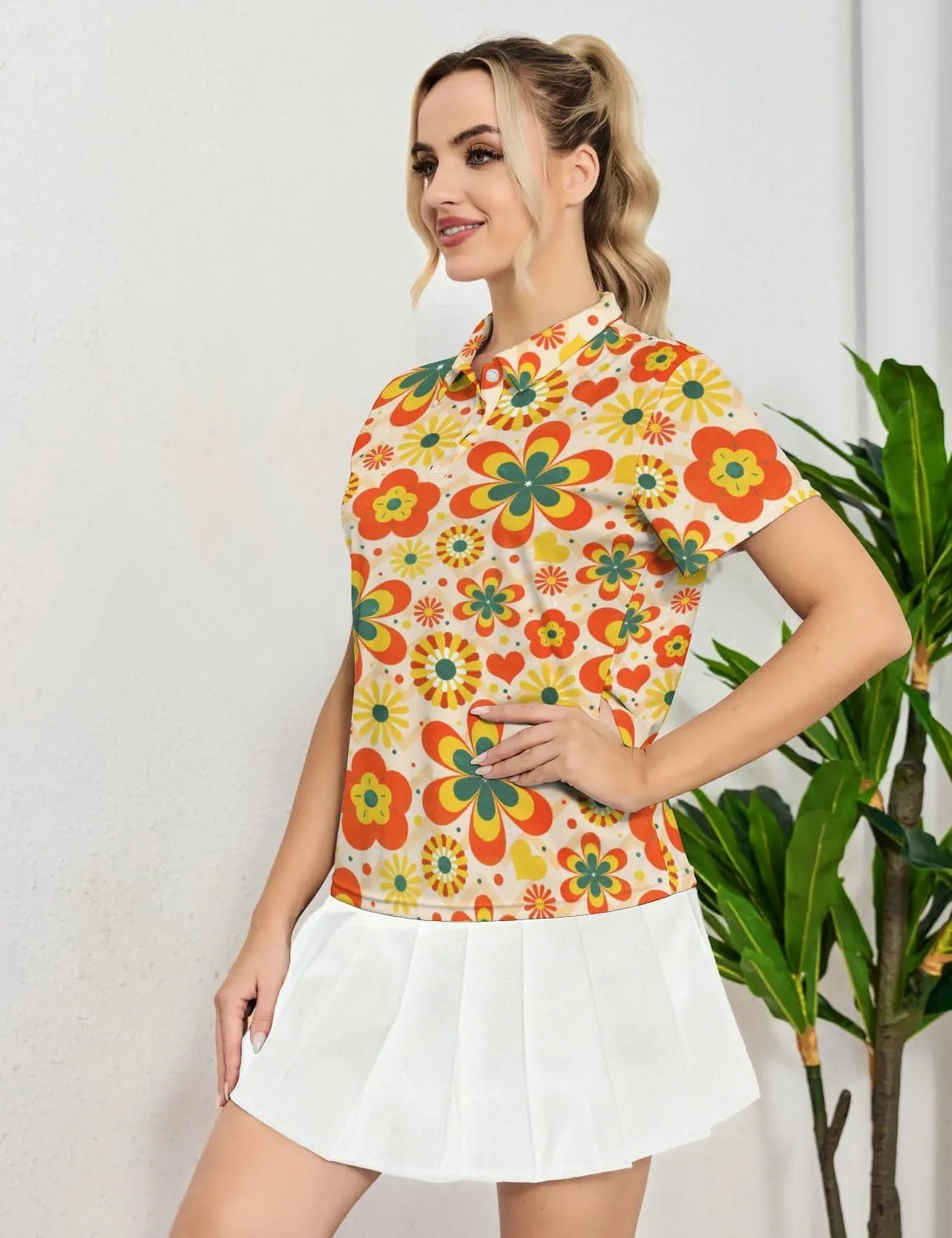 Funny Golf Polo Shirts for Women Quick Dry Short Sleeve Golf Shirt Moisture Wicking Golf Outfits for Women Golf Gifts