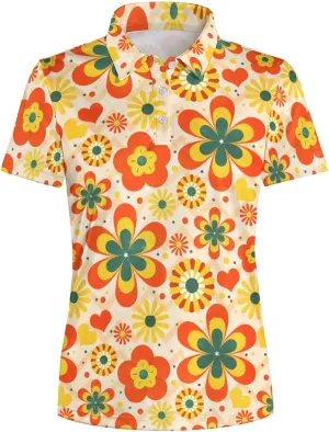 Funny Golf Polo Shirts for Women Quick Dry Short Sleeve Golf Shirt Moisture Wicking Golf Outfits for Women Golf Gifts