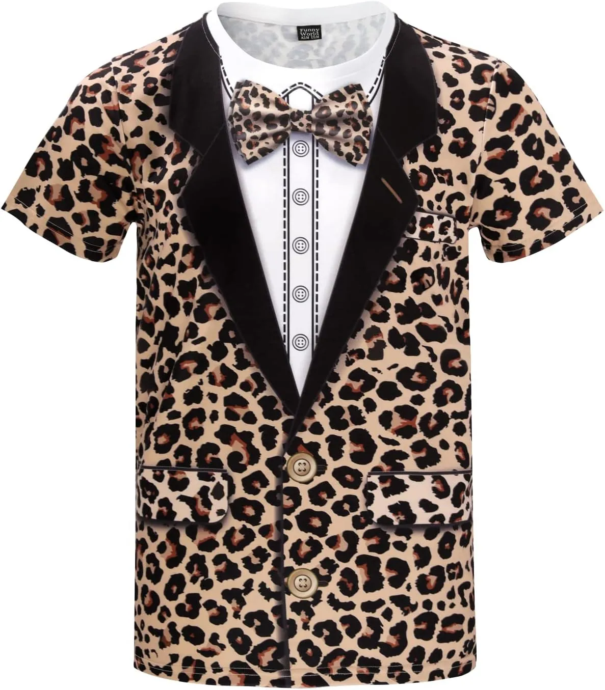 Funny World Men's Animal Print Tuxedo T-Shirts