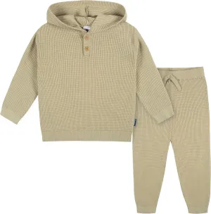 Gerber Baby & Toddler Boys' Sweater Knit Hooded Top and Pant Set