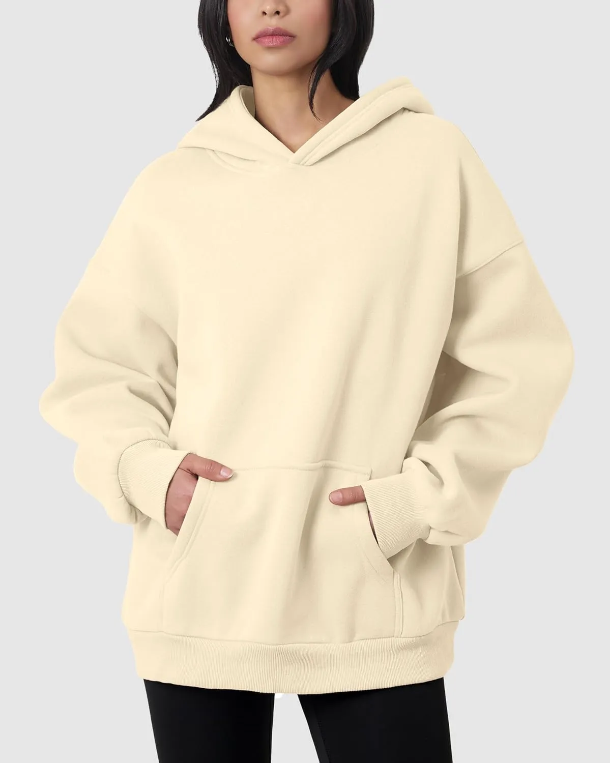 GIVON Women's Oversized Hoodie Heavyweight Fleece Sweatshirt Warm Long Sleeve Pullover Fall Winter Clothes