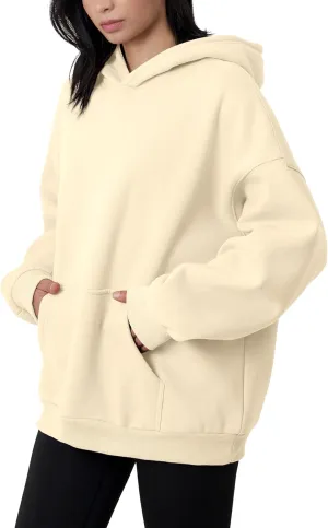 GIVON Women's Oversized Hoodie Heavyweight Fleece Sweatshirt Warm Long Sleeve Pullover Fall Winter Clothes