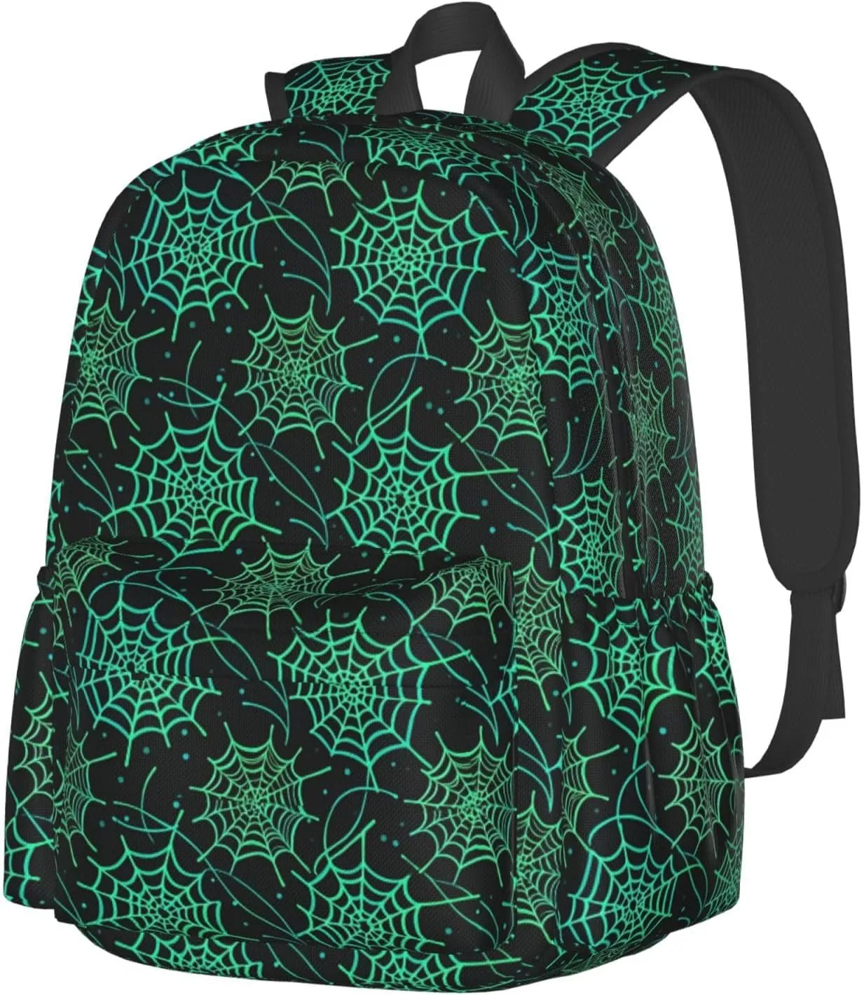 Glow in the Dark Spider Web Adult Backpacks 15 Inch Laptop Backpack Travel Bag for Men Women Gifts