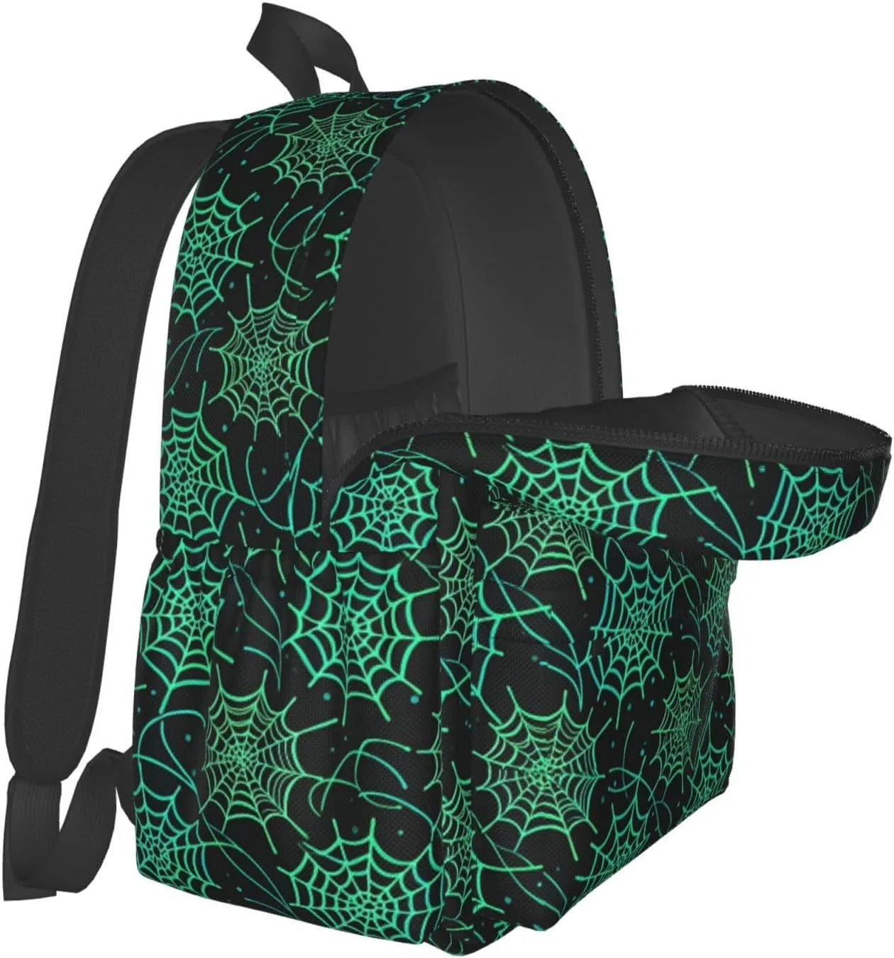 Glow in the Dark Spider Web Adult Backpacks 15 Inch Laptop Backpack Travel Bag for Men Women Gifts