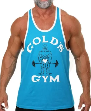 Gold's Gym Tank Top Ringer - Official Licensed - RT-2 (XL, Turquoise/White)