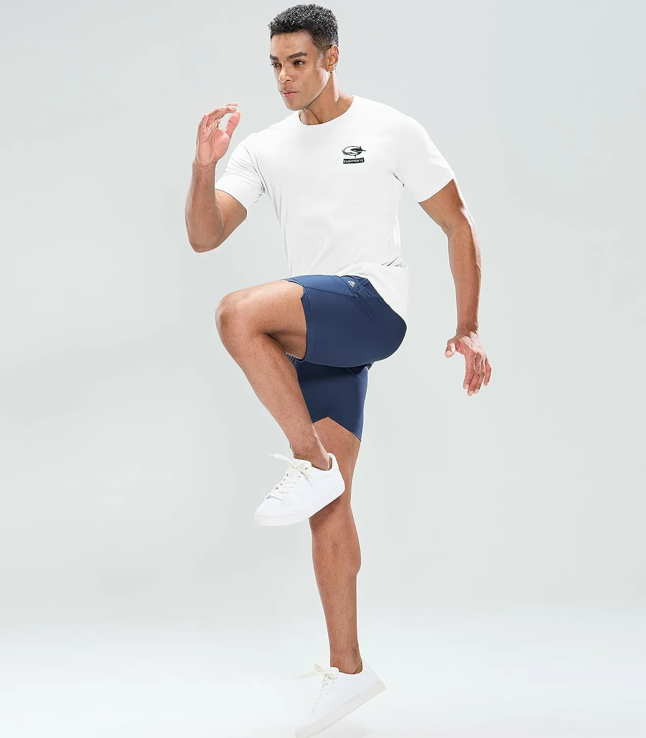 Haimont Men's UPF 50  Sun Protection Fishing Shirts Short Sleeve Quick Dry Swim T-Shirt UV Workout Athletic Tee Shirt