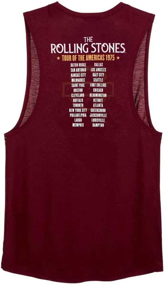 Harley-Davidson Women's Rolling Stones America Tour Sleeveless Tank Top - Maroon
