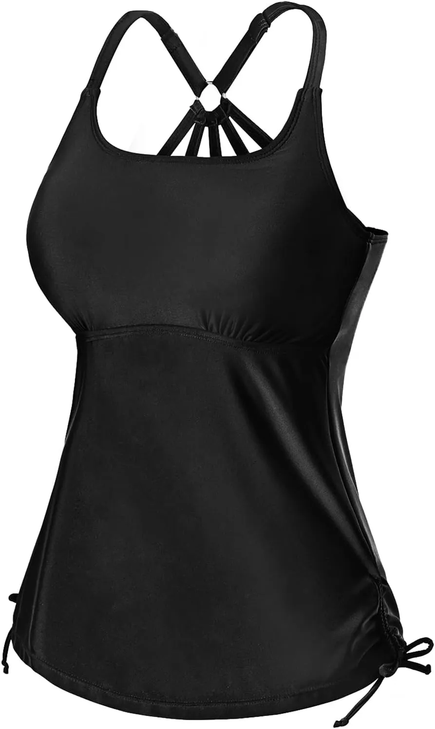 Holipick Womens Tankini Swim Top Only Tankini Bathing Suit Tops No Bottom