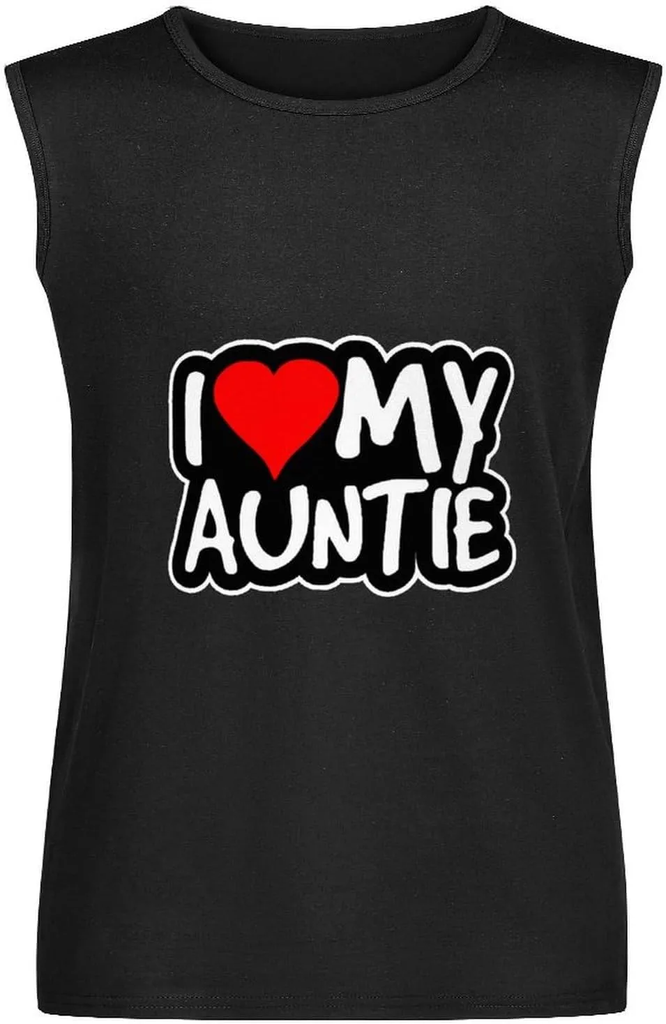 I Love My Auntie Men's Sleeveless Shirts Muscle Tank Top Gym Workout T Shirt