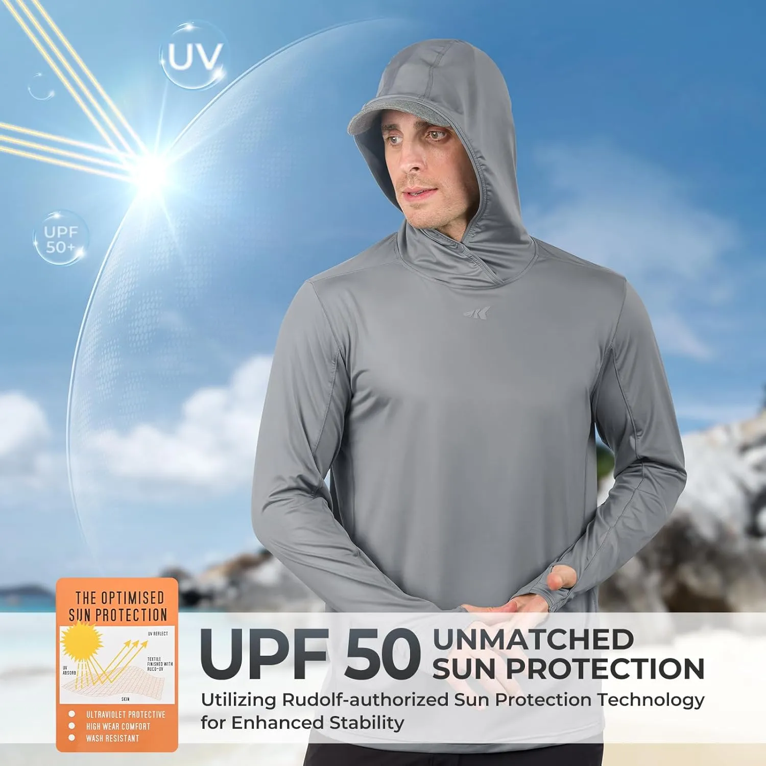 KastKing Mystic Mountain Hoodie UPF 50 Fishing Hiking Shirt for Men and Women, Moisture-Wicking, Quick-Dry Cooling Shirt