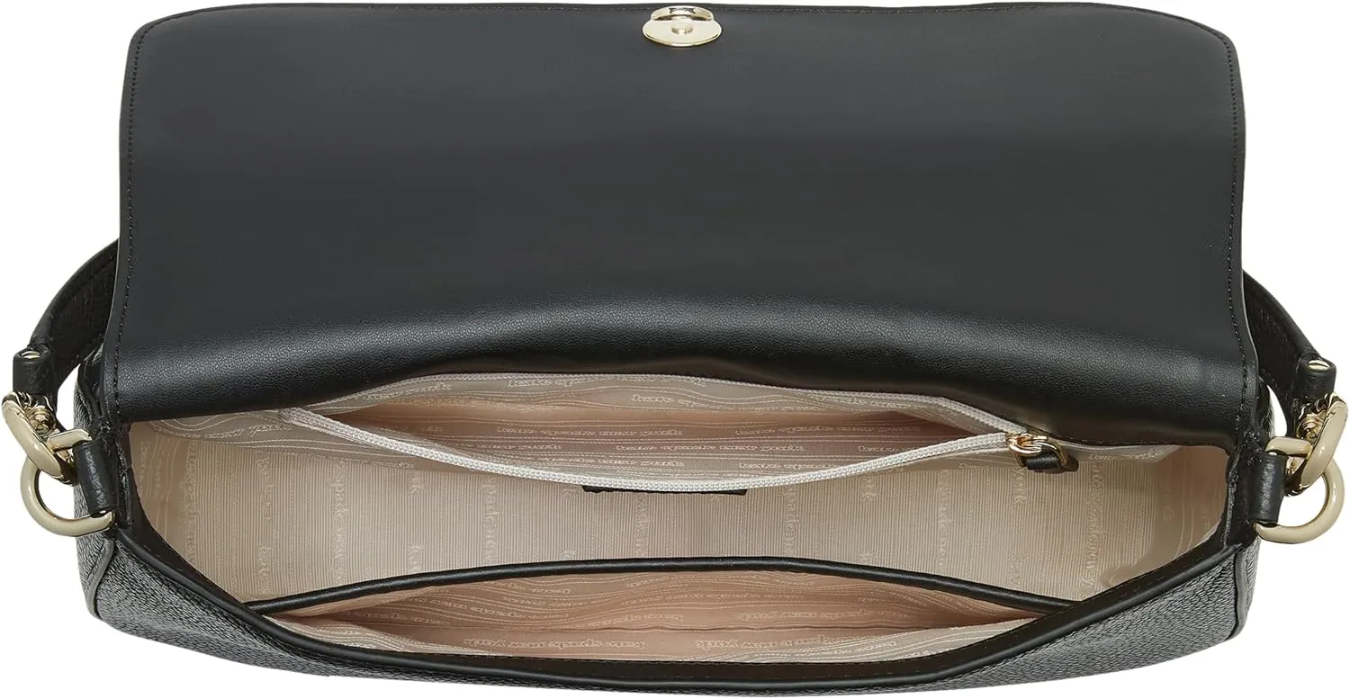kate spade new york Women's Hudson Pebbled Leather Flap Shoulder Bag