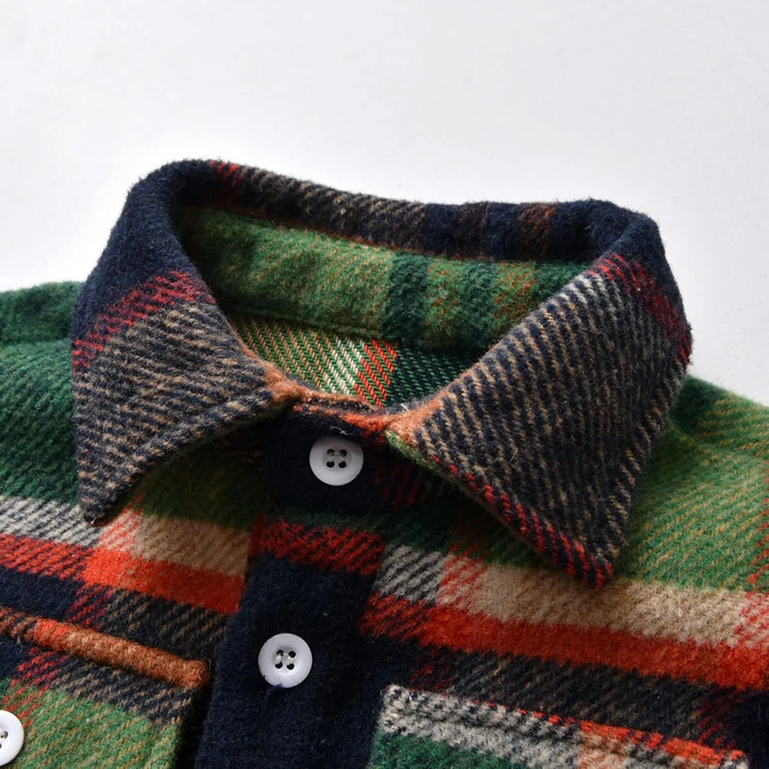 Kids Toddler Flannel Shirt Jacket Plaid Long Sleeve Lapel Button Down Shacket Baby Boys Girls Fall Shirt Coat Outwear