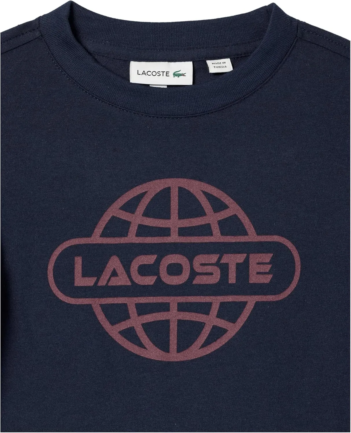 Lacoste Short Sleeve Globe Graphic T-Shirt