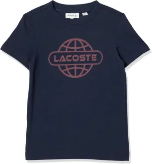 Lacoste Short Sleeve Globe Graphic T-Shirt