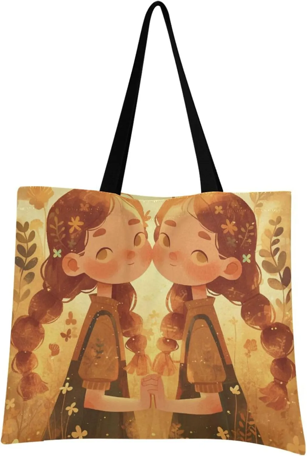 Large Canvas Tote Bag for Women - Durable Reusable Thick Cotton Shopper with Inner Zipper Pocket