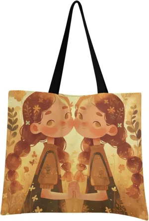 Large Canvas Tote Bag for Women - Durable Reusable Thick Cotton Shopper with Inner Zipper Pocket