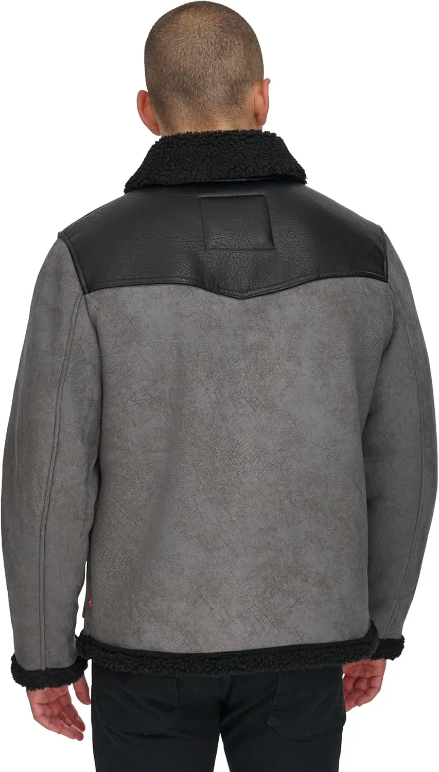 Levi's Men's Mixed Media Faux Shearling Jacket