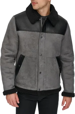 Levi's Men's Mixed Media Faux Shearling Jacket
