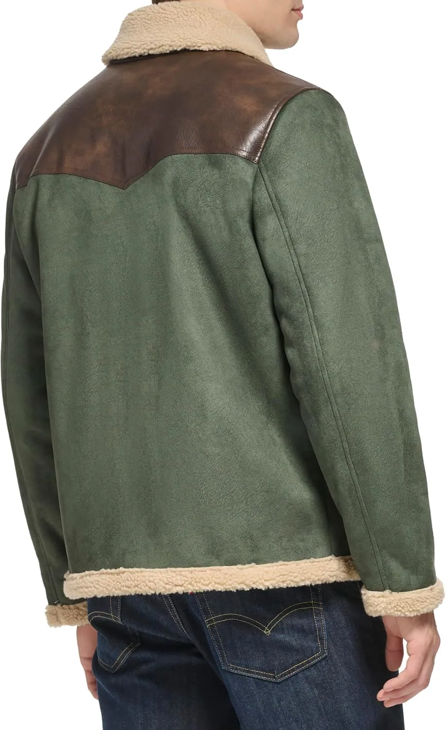 Levi's Men's Mixed Media Faux Shearling Jacket