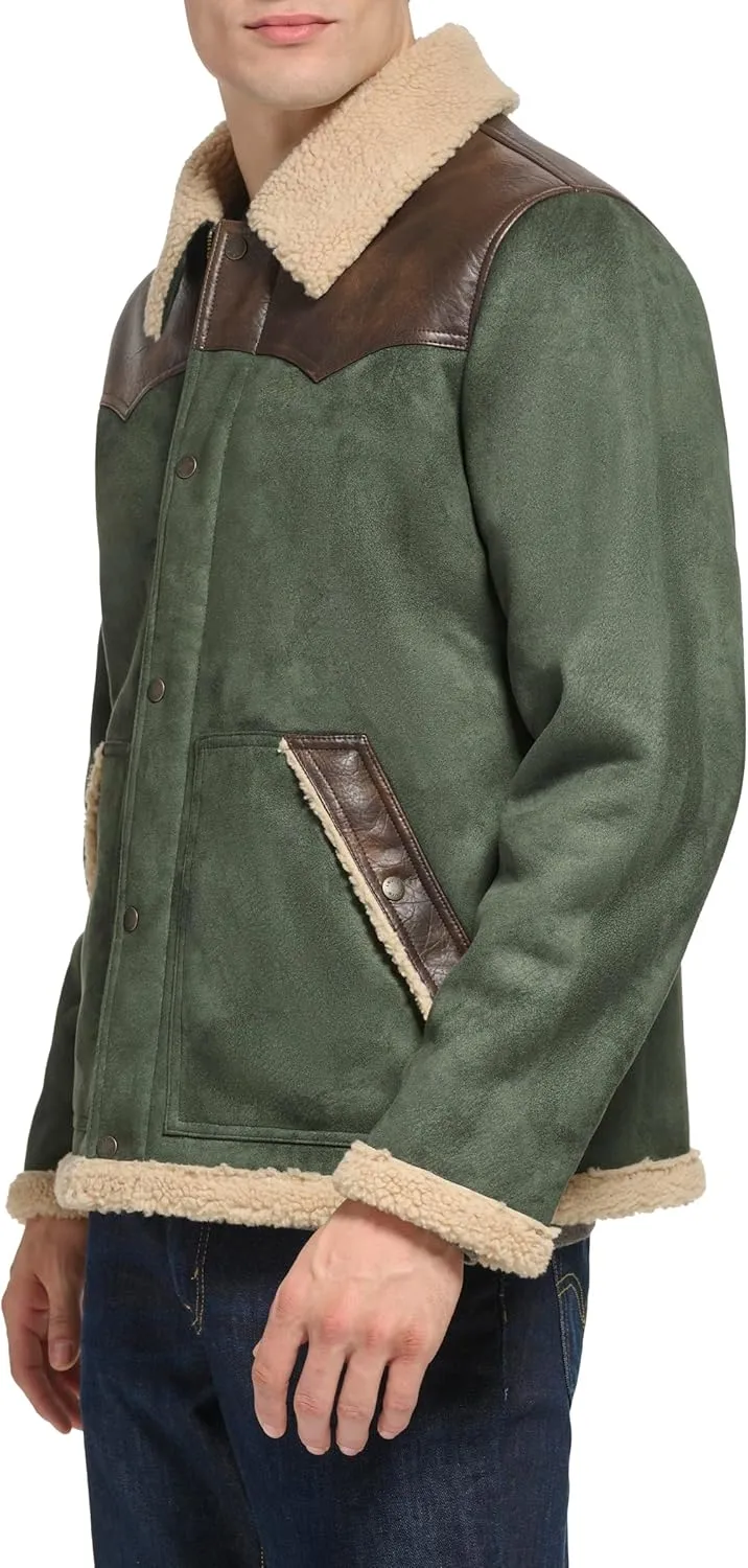 Levi's Men's Mixed Media Faux Shearling Jacket