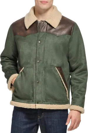 Levi's Men's Mixed Media Faux Shearling Jacket