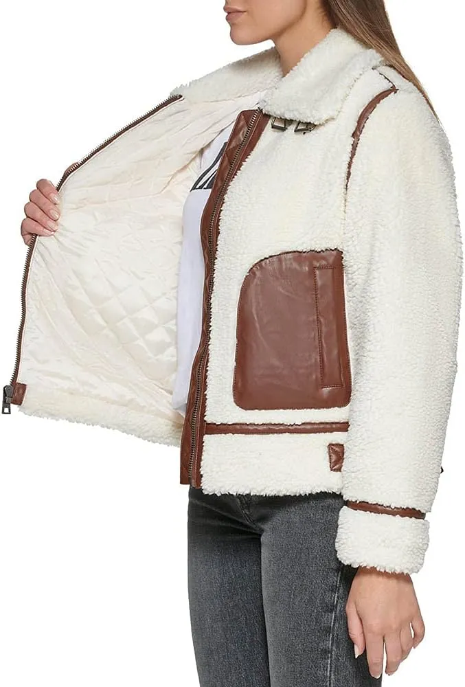 Levi's Women's Sherpa Moto Jacket (Standard & Plus Sizes)