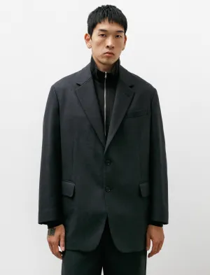 Light Melton Jacket Top Charcoal