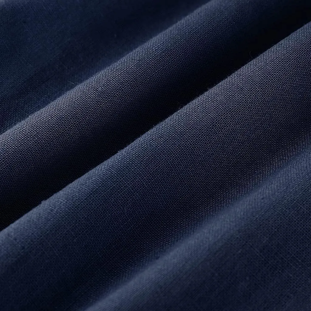Linen Capris for Women Summer Pants Casual Pockets Cotton Linen Wide Leg Drawstring Elastic Waist Capris Crop Pants