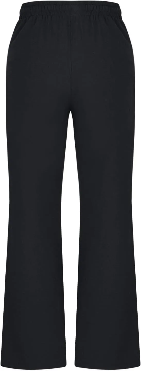 Linen Pants Women Casual Linen High Waist Pants Vacation Travel Pants Drawstring Loose Summer Trousers with Pockets