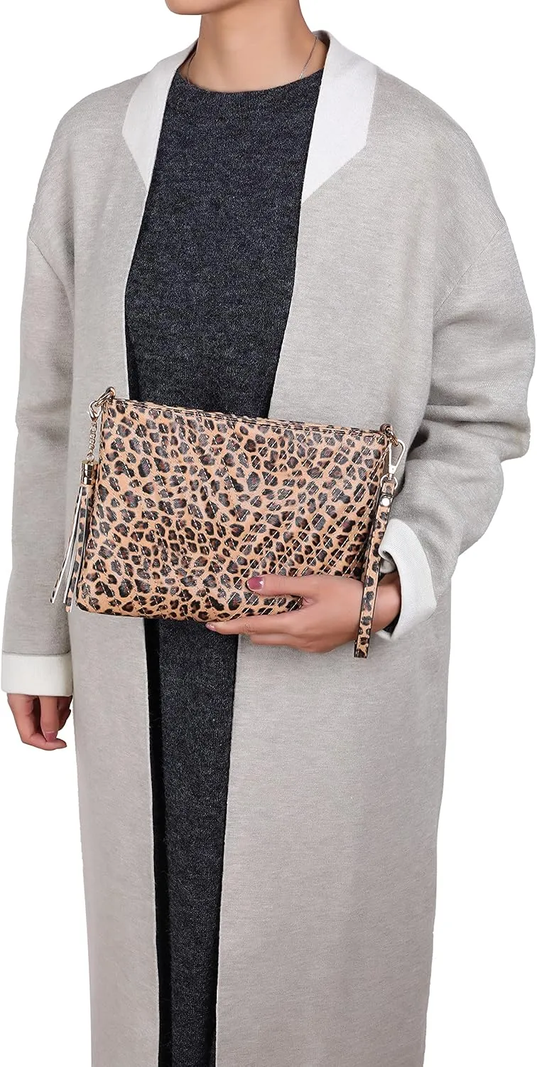 lola mae Women's Wristlet Handbags Simple Quilted Small Clutch Crossbody Bag