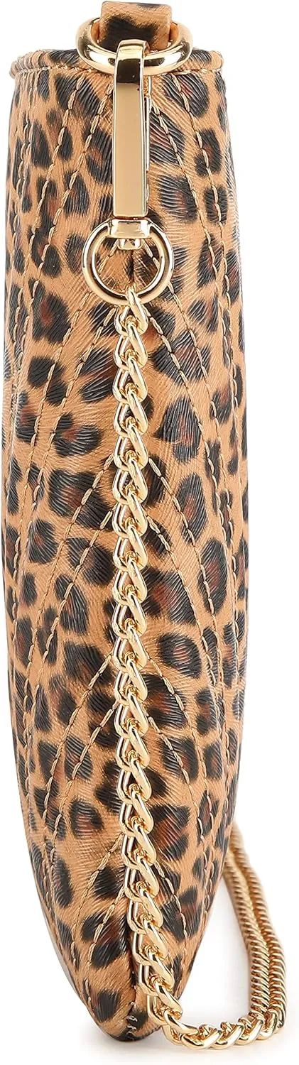 lola mae Women's Wristlet Handbags Simple Quilted Small Clutch Crossbody Bag