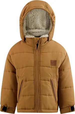 LONDON FOG Boys' Heavyweight Puffer Jacket Fleece-Lined Brushed Microfiber Winter Coat