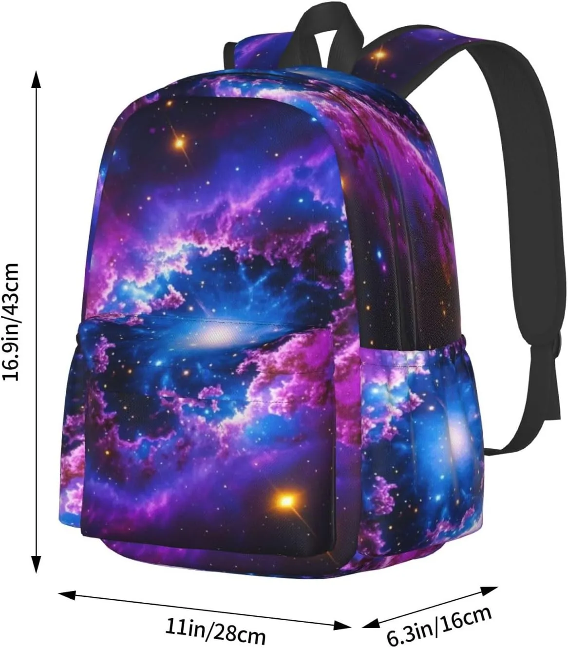 Luminous Nebula Adult Backpacks 15 Inch Laptop Backpack Travel Bag for Men Women Gifts