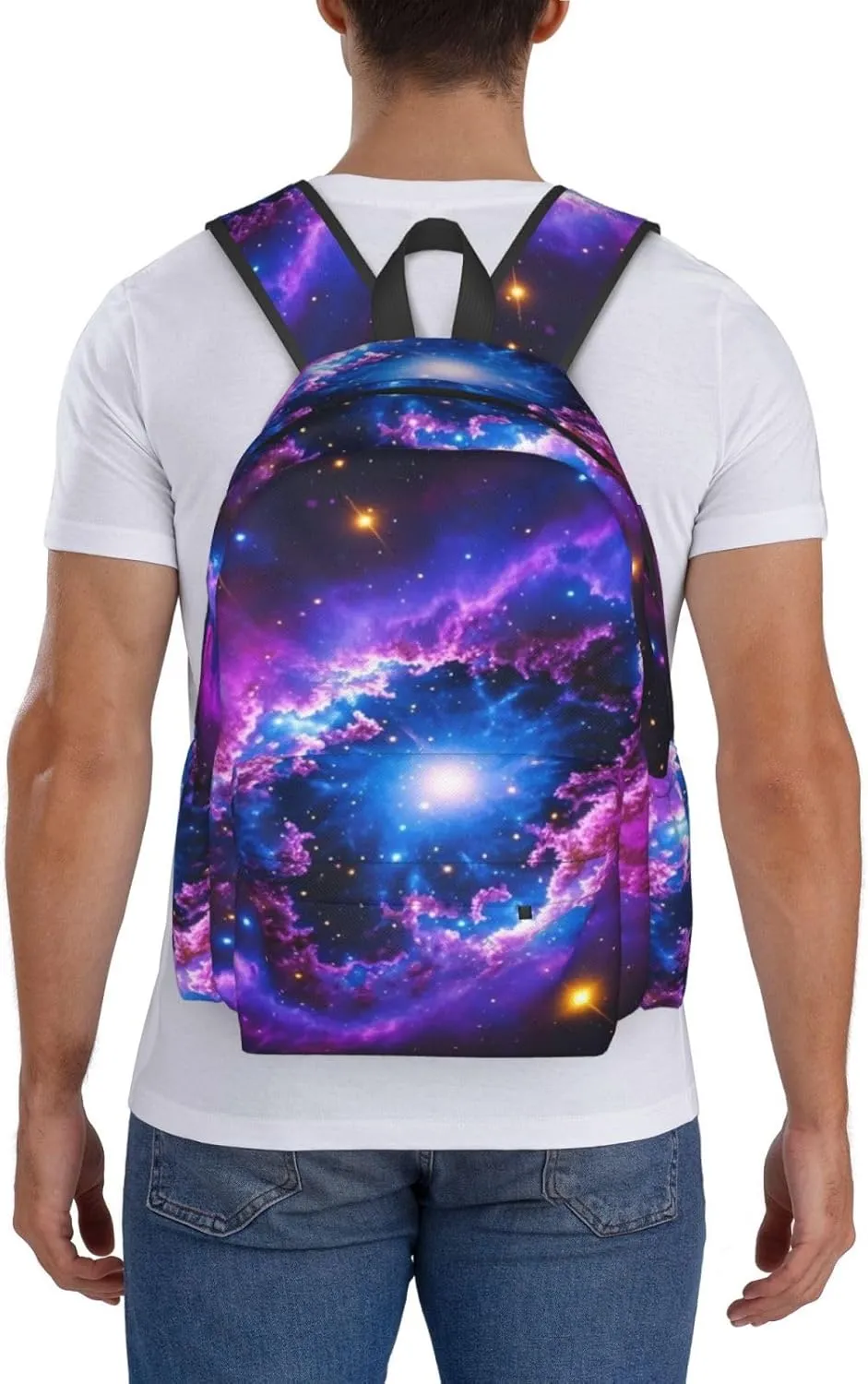 Luminous Nebula Adult Backpacks 15 Inch Laptop Backpack Travel Bag for Men Women Gifts