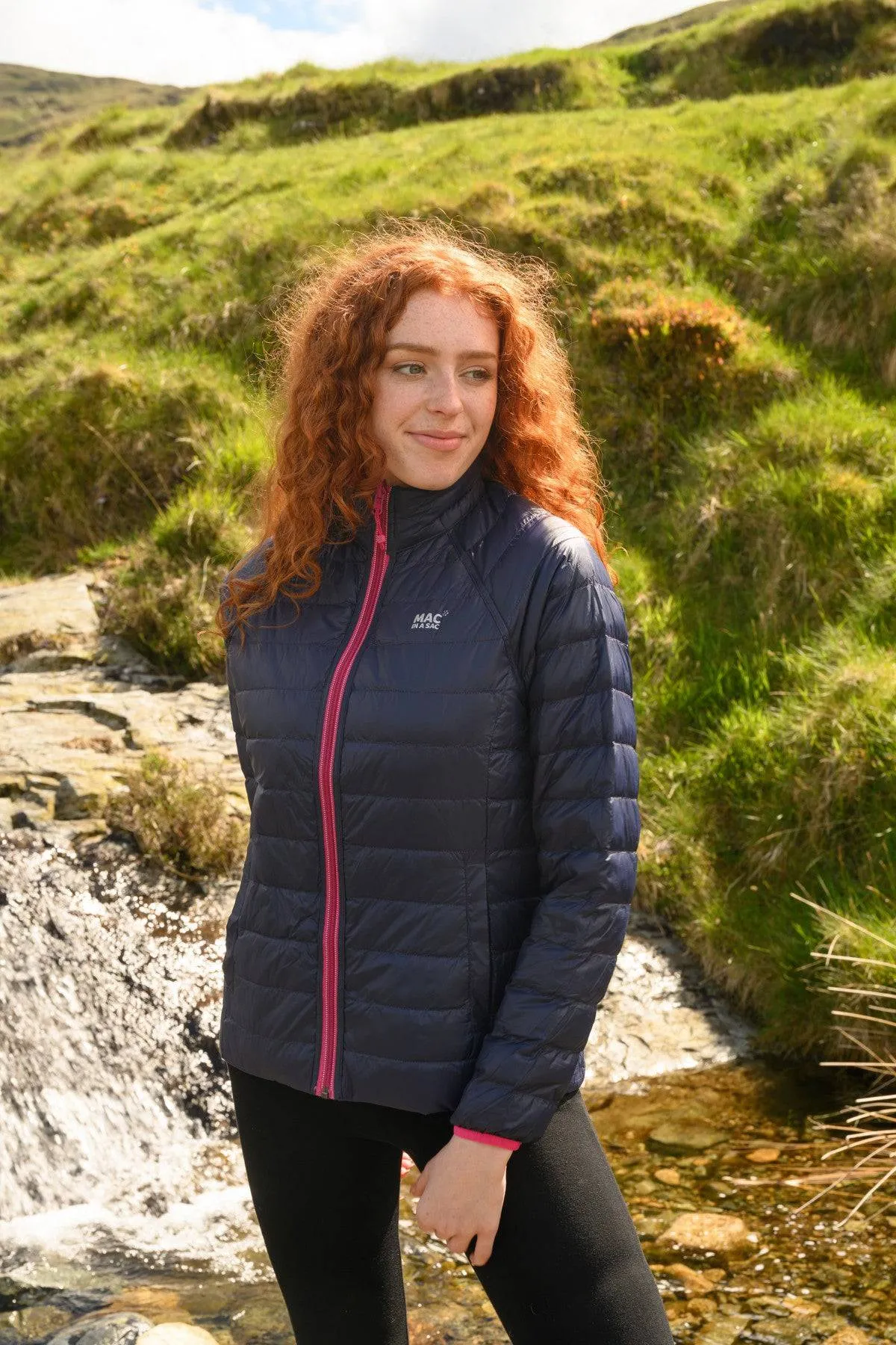 Mac in a Sac Ladies Polar Reversible Jacket -FUCHSIA/NAVY
