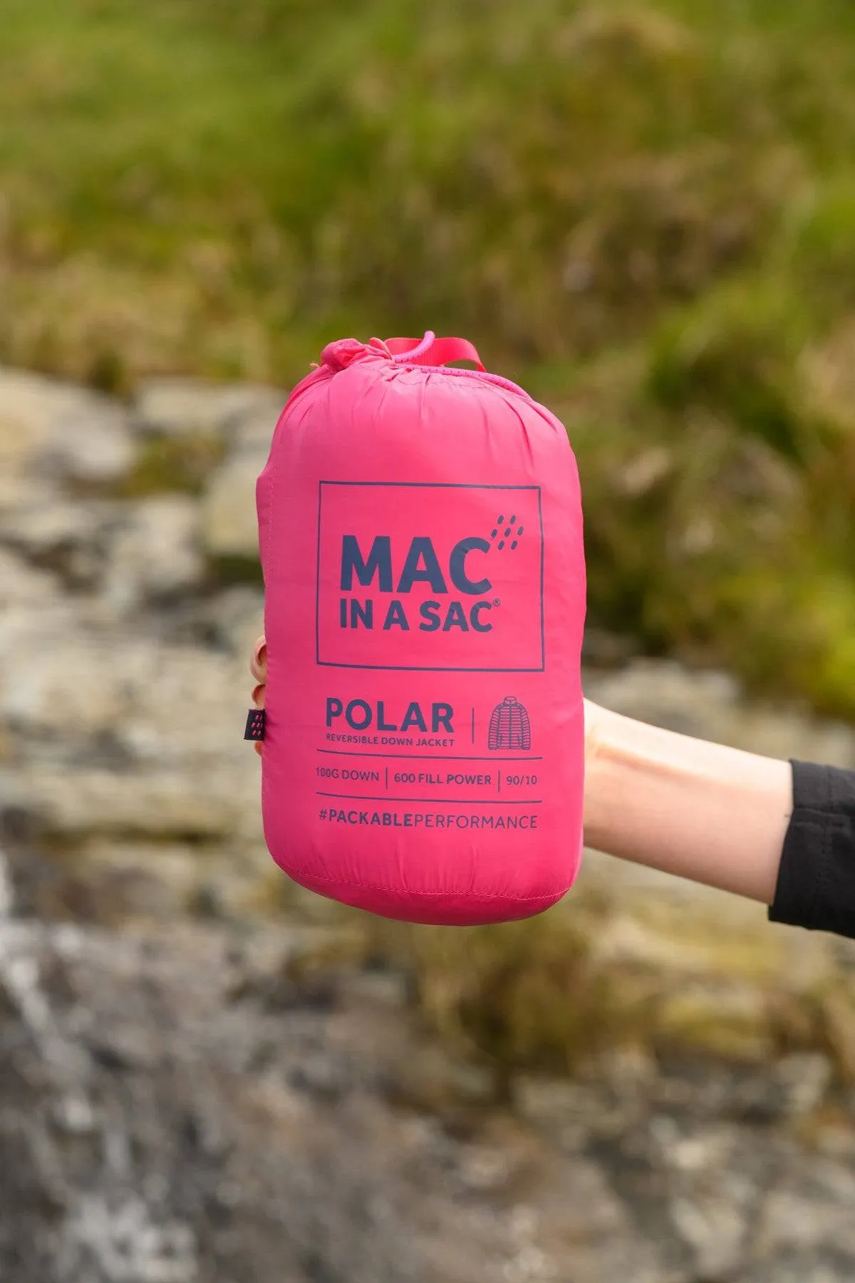 Mac in a Sac Ladies Polar Reversible Jacket -FUCHSIA/NAVY