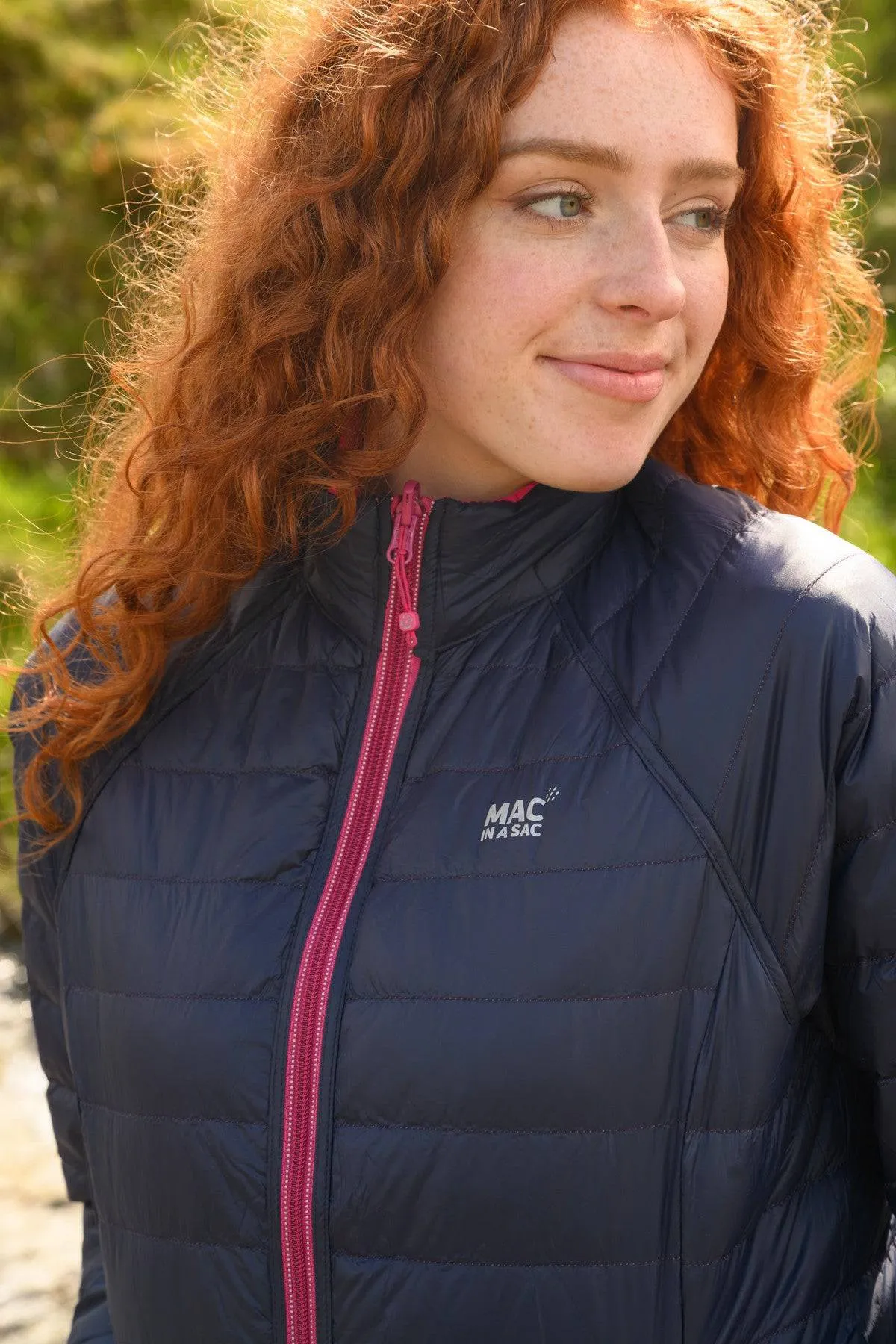 Mac in a Sac Ladies Polar Reversible Jacket -FUCHSIA/NAVY