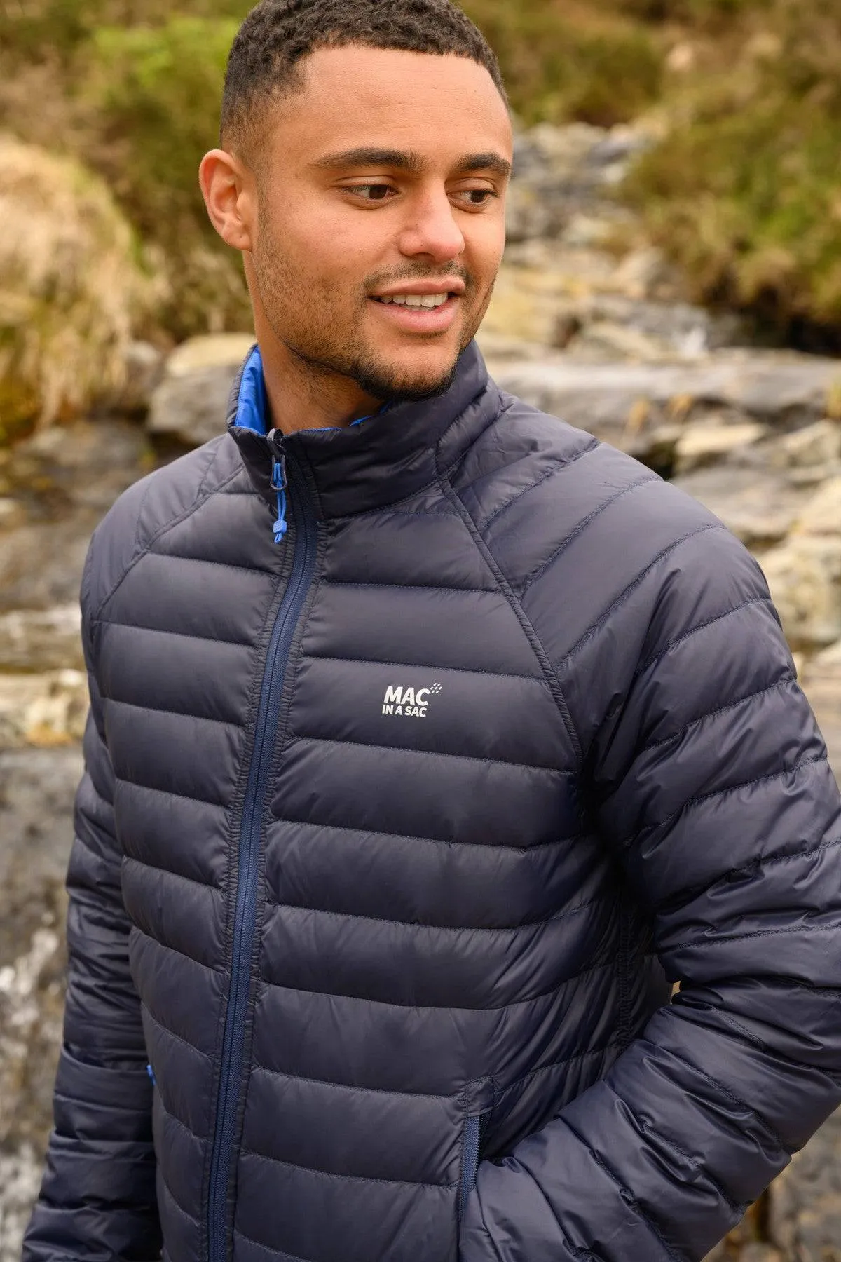 Mac in a Sac Mens Polar Reversible Jacket -BLUE/NAVY