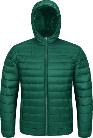 MAGCOMSEN Men's Lightweight Puffer Jacket Hooded Full Zip Water-Resistant Quilted Lined Winter Coats