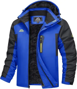 MAGCOMSEN Men's Winter Coats Water Resistant Snow Ski Jacket Fleece Lined Parka 5 Pockets
