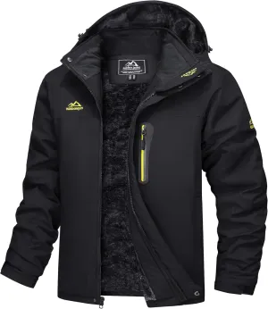 MAGCOMSEN Men's Winter Coats Water Resistant Snow Ski Jacket Fleece Lined Parka 5 Pockets