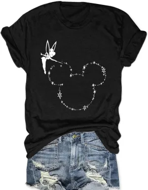 Magic Kingdom Castle Shirt Women Casual Vacation Holiday Short Sleeve Boho Clothes for Women Summer Fairy Cute Tops